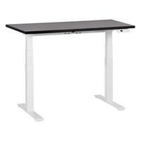 SCHREIBTISCH schwarzweiß 120/72 cm elektrisch höhenverstellbar Destin III - Schwarz/Weiß, Holz (72/120/63cm) - Beliani