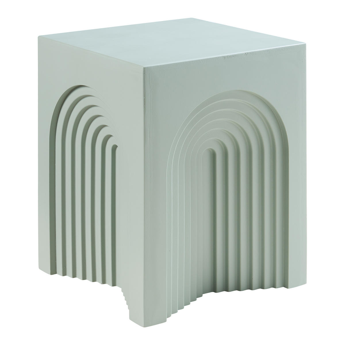 ODKLÁDACÍ STOLEK Elverumn - zelená barva, kompozitní dřevo (35/35/45cm) - [en.casa]