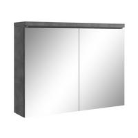 SPIEGELSCHRANK Paso Dunkel Grau - 80 x 20 x 60 cm - Grau, Holz (80/60/20cm) - Badplaats