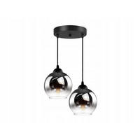 PENDELLEUCHTE MASUR - Transparent/Anthrazit, Glas/Metall (30/30/80cm) - kiki design