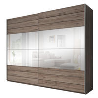 SCHWEBETÜRENSCHRANK GALASSIA 270/210/61 cm 2-türig mit Spiegel Kastanienfarben - Kastanienfarben, Holzwerkstoff (270/210/61cm) - MASSENO