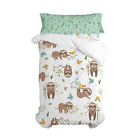 BETTBEZUG 2er-Set teiliges happy sloth 135/140x200 cm (standardgrösse) mehrfarbig - Multicolor, Textil (140/200cm) - Happy Friday