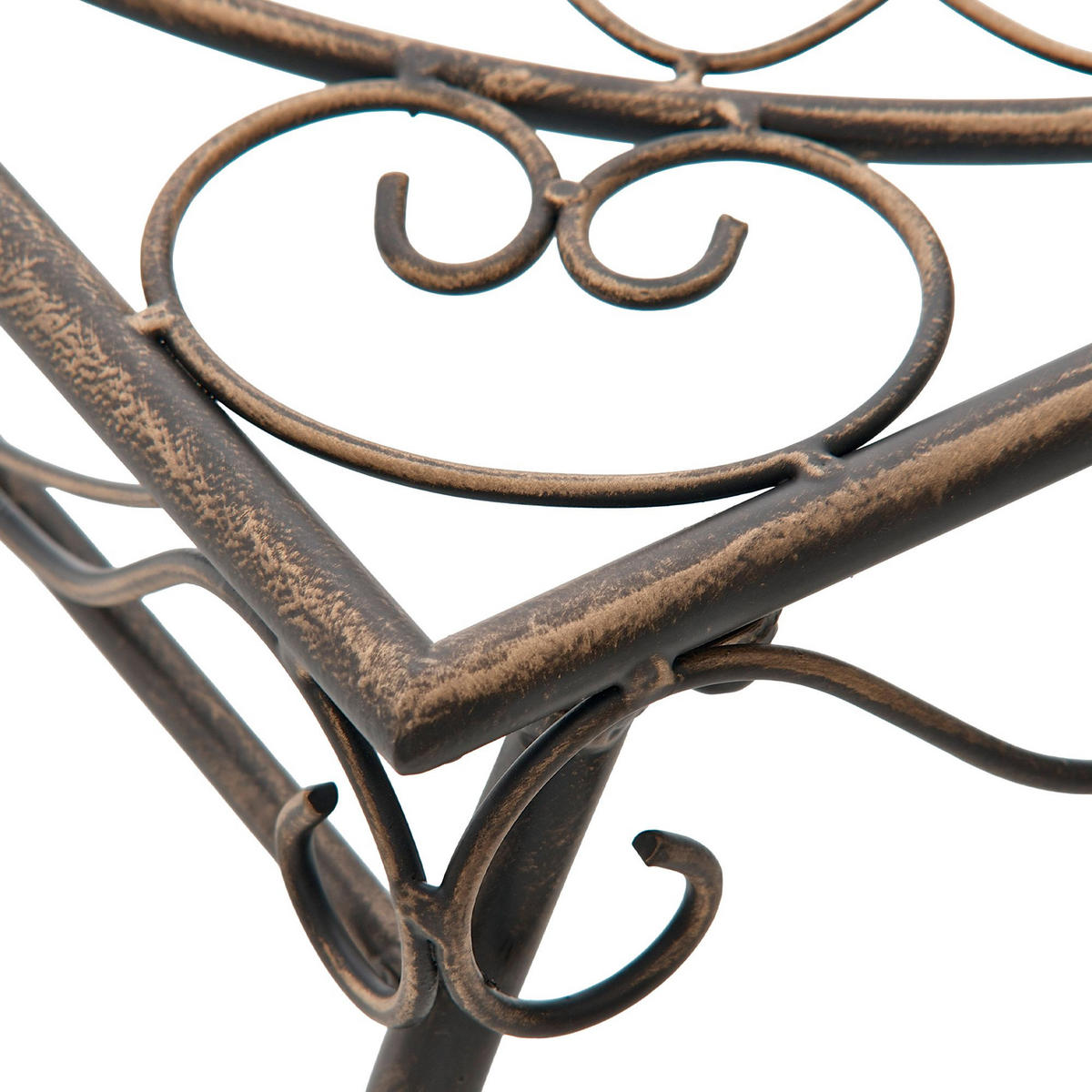 GARTENTISCH eckig 49/45/46 cm Metall Bronze - Bronzefarben, Metall (45/49/46cm) - CLP