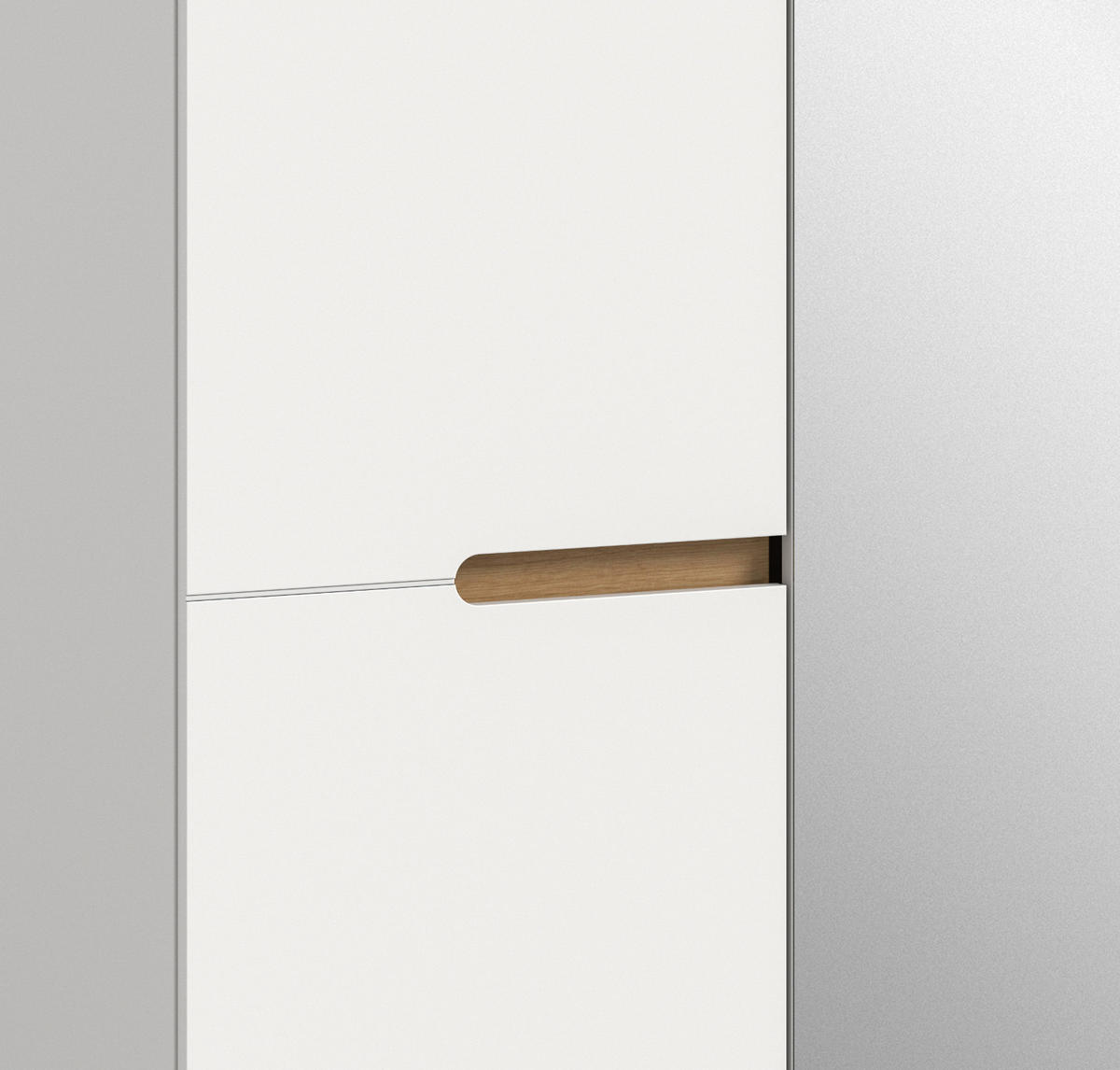 GARDEROBENSCHRANK weiß, Eiche Artisan 65 cm, Schuhschrank mit Soft-Close - Weiß, Glas/Holzwerkstoff (65/190/37cm) - Inn.Furn