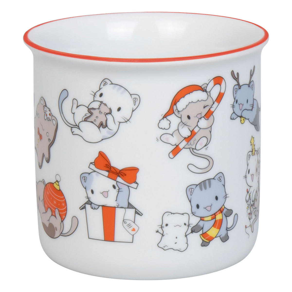 KAFFEEBECHER Lovely Cats Christmas - Naturfarben, Keramik (0.38L) - Könitz