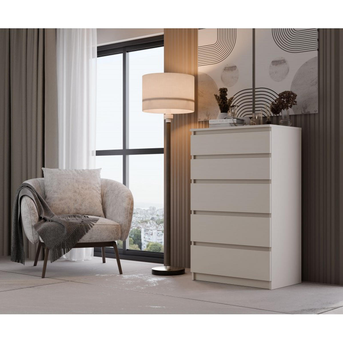 KOMMODE Kaschmir 70/109,5/40 - Kaschmir, Holzwerkstoff (70/110/40cm) - RAUMHIRSCH FURNITURE