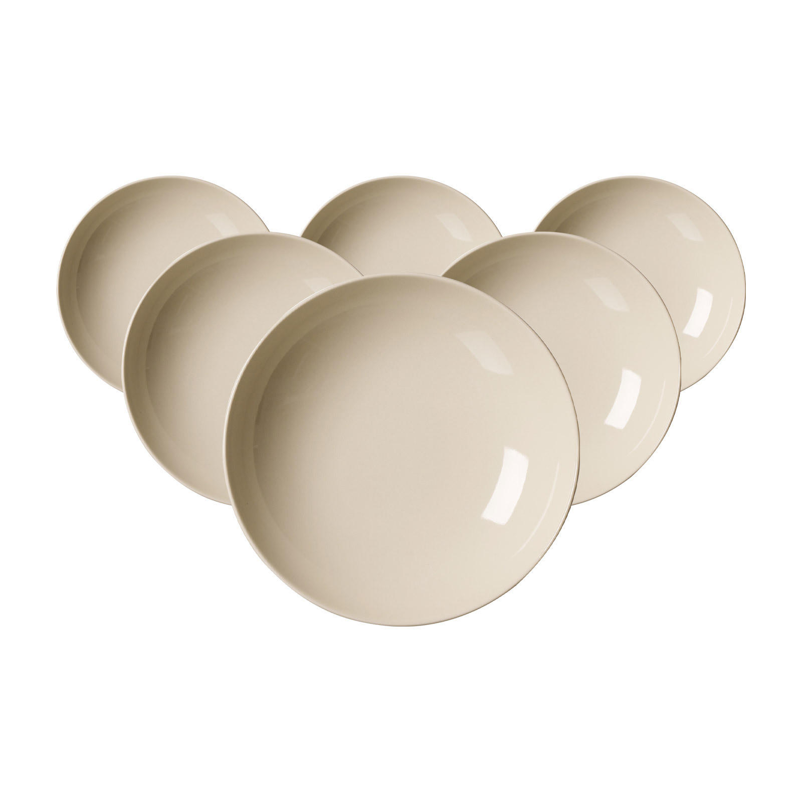 SUPPENTELLER Cecina Beige ø 21 cm 6er Set - Beige, Keramik (21cm) - Ritzenhoff Breker