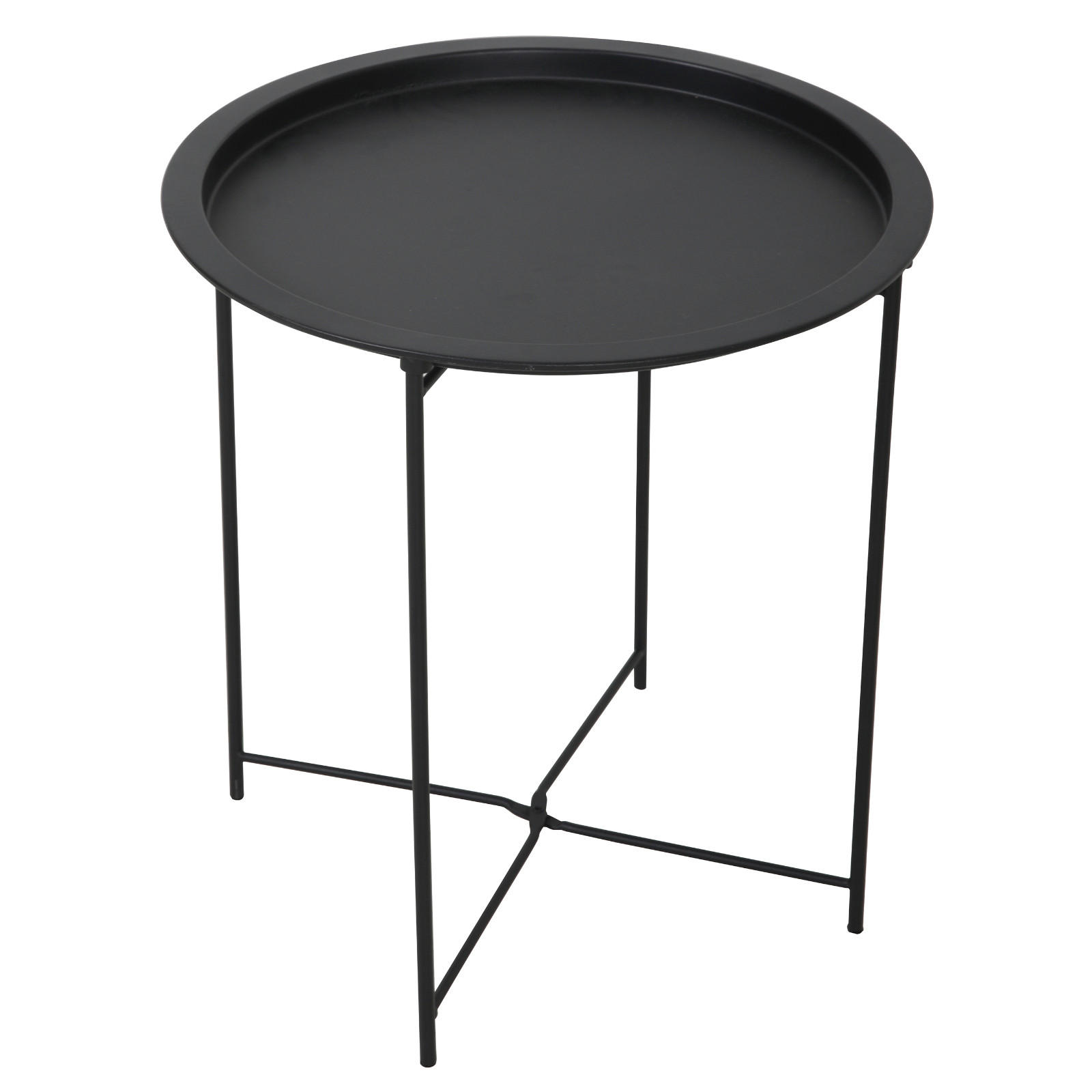 BEISTELLTISCH THEBE Schwarz - Schwarz, Metall (47/47/50cm) - SVITA