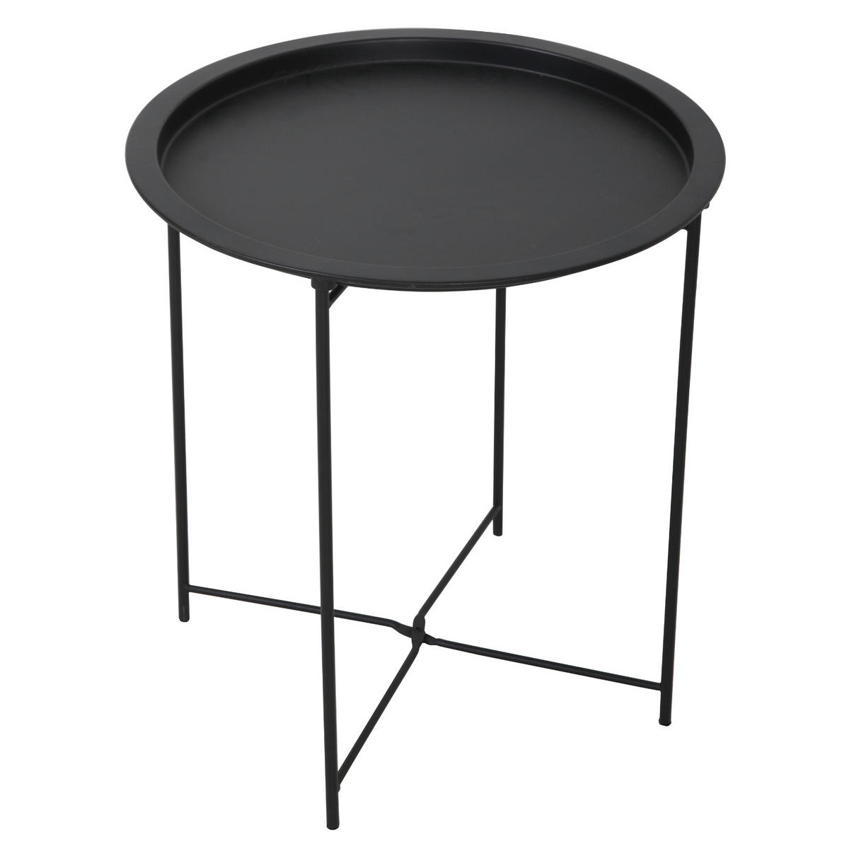 BEISTELLTISCH THEBE Schwarz - Schwarz, Metall (47/47/50cm) - SVITA