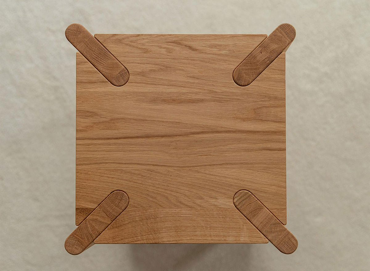 BEISTELLTISCH Campi Eiche Natur 33 / 33 / 90cm - Eichefarben, Holz (33/33/90cm) - Feldmann-Wohnen