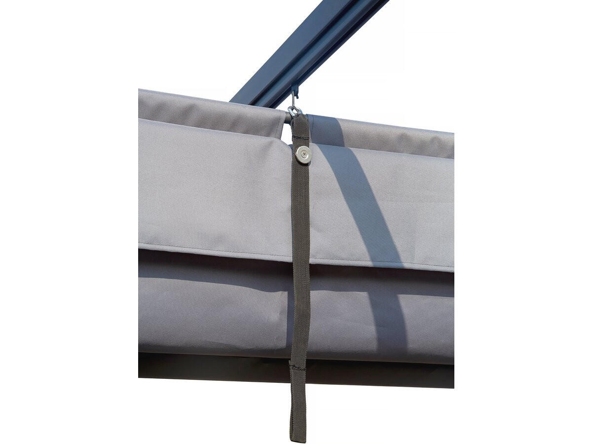 PERGOLA - MARKISE Anthrazit - Grau, Metall (295/231/395cm) - Habitat Garten
