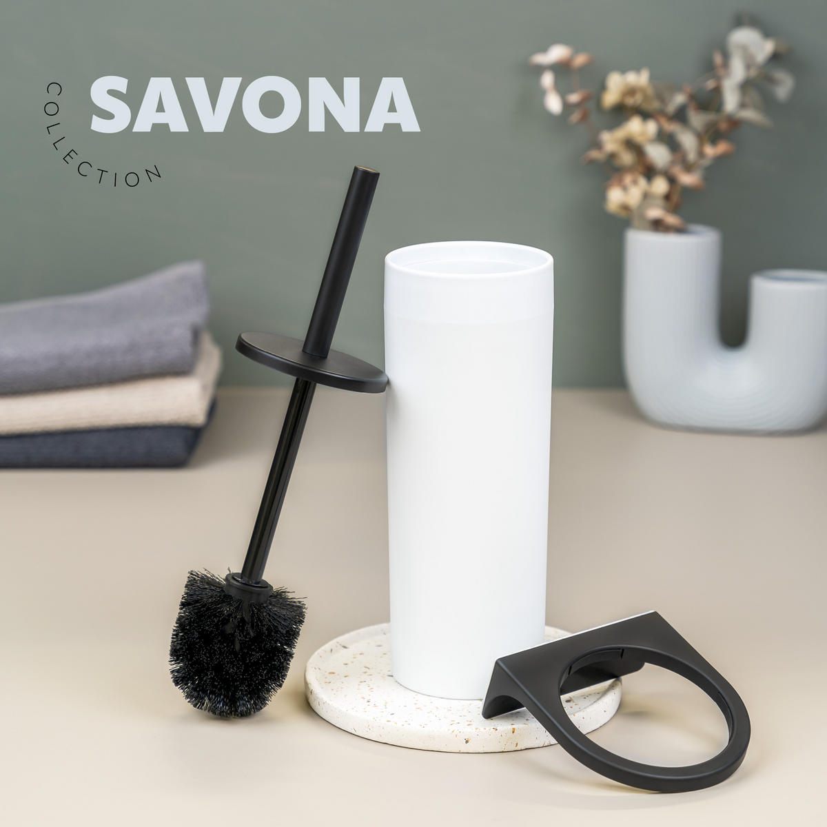 WC-GARNITUR SAVONA, weiß, Kunststoff - Weiß, Kunststoff (12/36.5/13cm) - bremermann