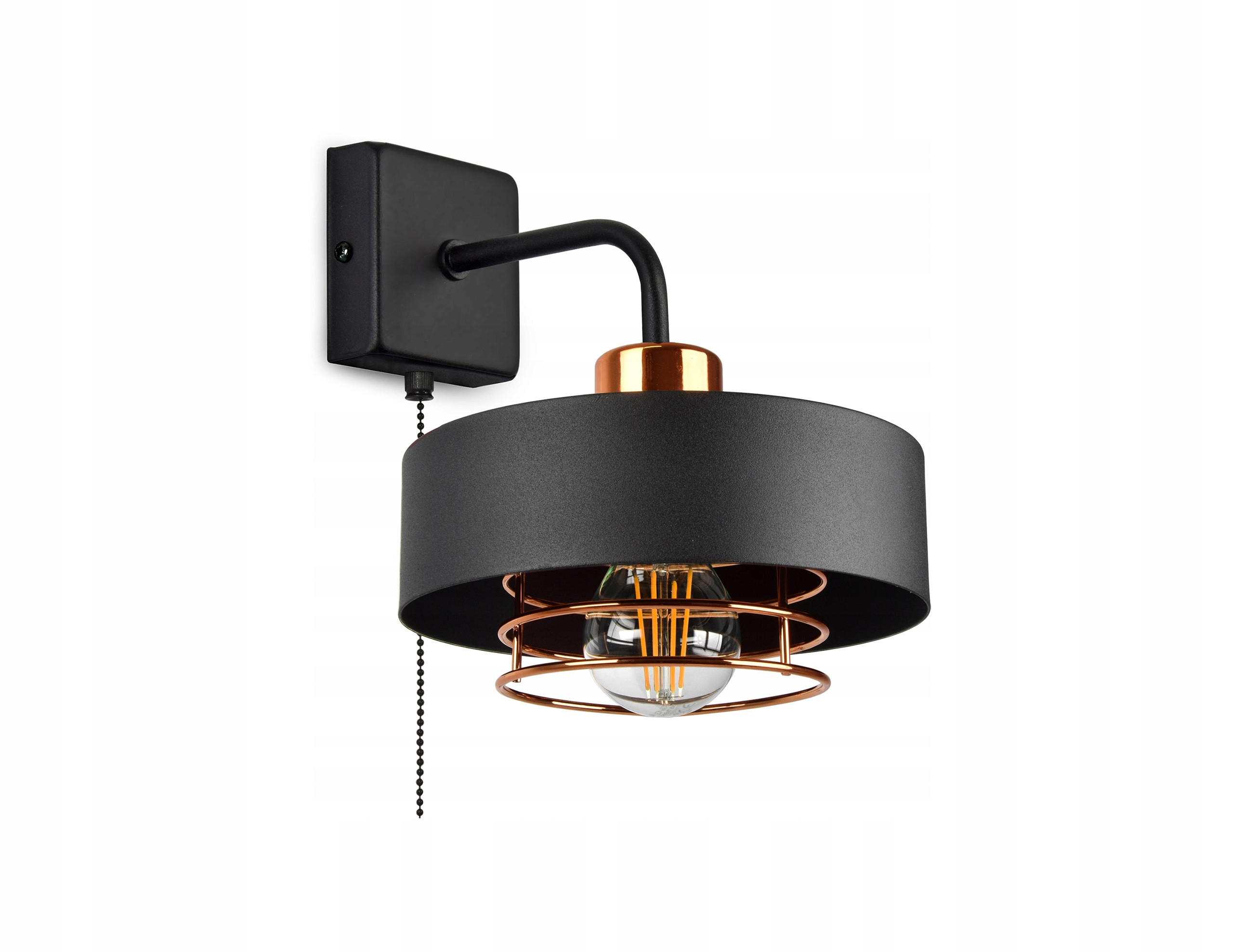 WANDLEUCHTE EDISON - Goldfarben/Schwarz, Metall (23/23/20cm) - kiki design