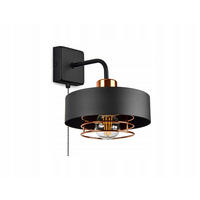 WANDLEUCHTE EDISON - Goldfarben/Schwarz, Metall (23/23/20cm) - kiki design