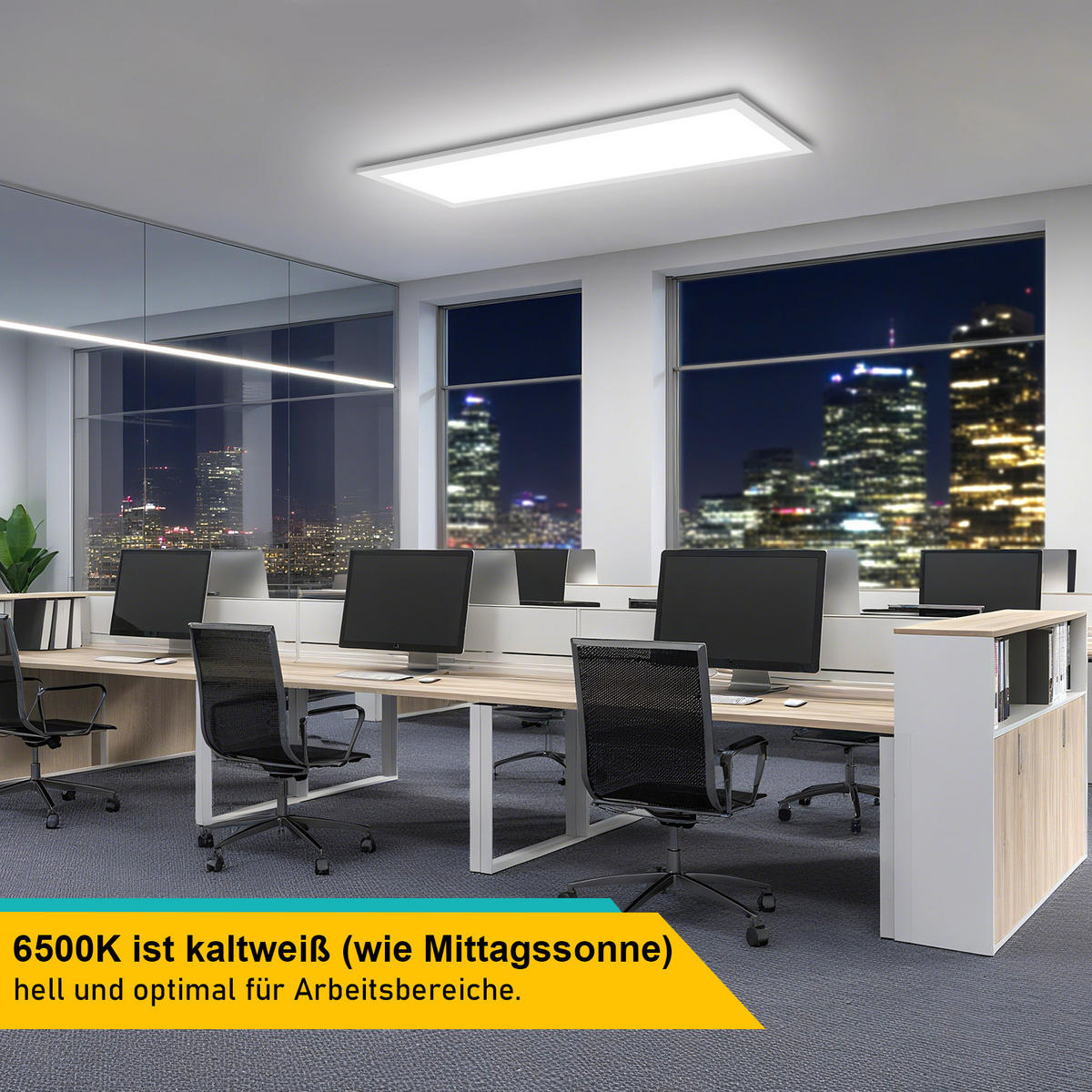 DECKENLEUCHTE PA1071EL LED Panel 58/20/3.9 CM - Weiß, Metall (58/20/3.9cm) - LOVHAUS