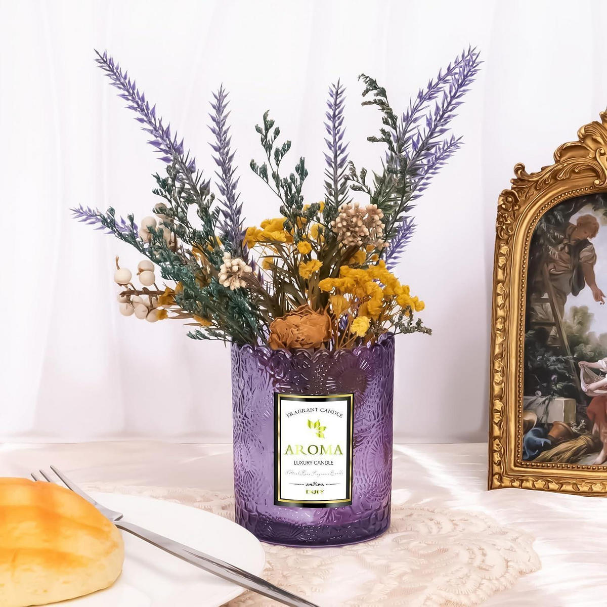 DUFTKERZE im Glas Lavendel 150g - Lila, Paraffin (9cm)