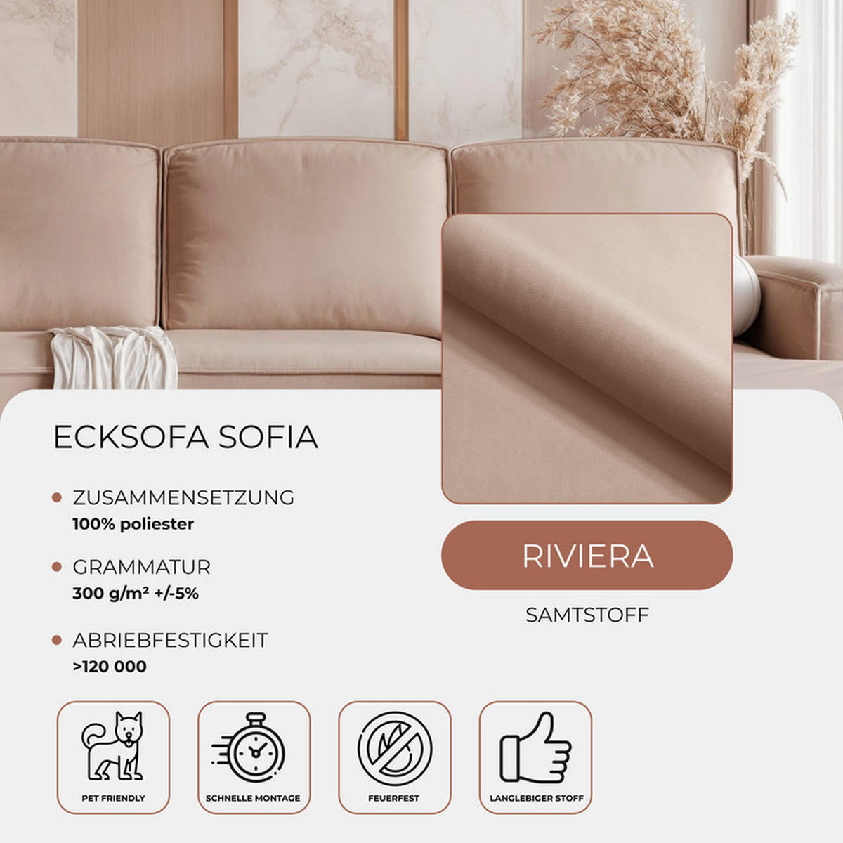 ECKSOFA SOFIA mit Schlaffunktion und Bettkasten Braun - Braun, Holzwerkstoff/Kunststoff (277/157cm) - Idohome
