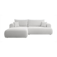 ECKSOFA Ovo Grau Boucle - Schwarz/Grau, Kunststoff/Textil (260/165cm) - Selsey