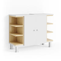 WASCHBECKENUNTERSCHRANK Aquis Weiß 79.6 x 64 cm - Weiß, Holzwerkstoff (79.6/64/32cm) - Vicco
