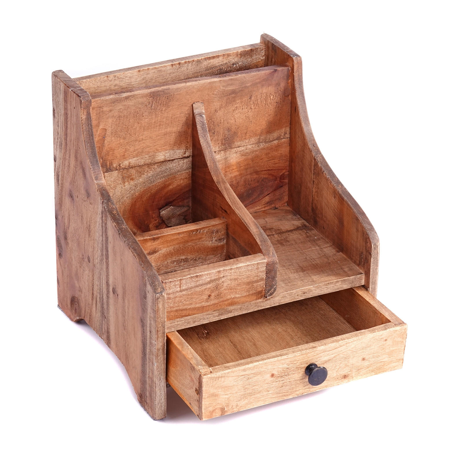 ORGANIZER College Mahagoni Massivolz, mit Schublade naturfarben - Naturfarben, Holz (28/27/30cm) - CREEDWOOD