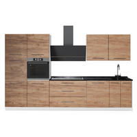 CHICINETĂ Fame-Line, Stejar auriu, 340 cm, AP Antracit - stejar miere/alb, compozit lemnos (340/206.8/60cm) - Vicco
