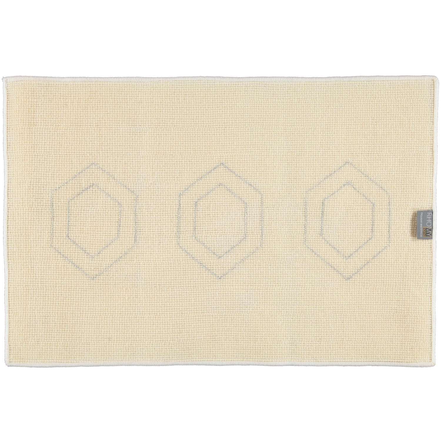 BADTEPPICH ELEGANCE WEISS-SILBERLUREX - 151 - Weiß, Textil (60/90cm) - Rhomtuft