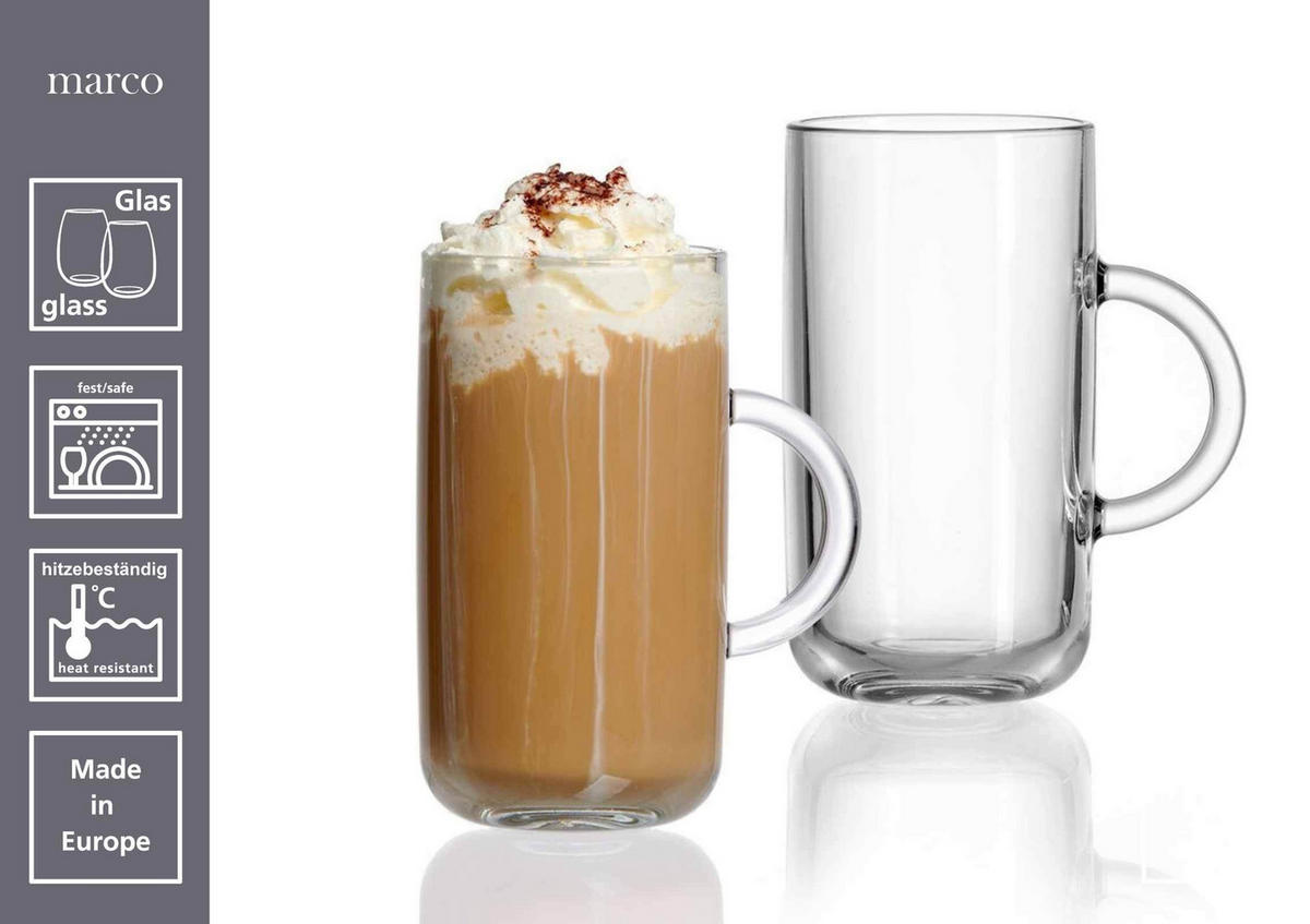 LATTE MACCHIATO / GLÜHWEIN GLÄSER Marco transparent 270 ml 6er Set - Transparent, Glas (270L) - Ritzenhoff Breker