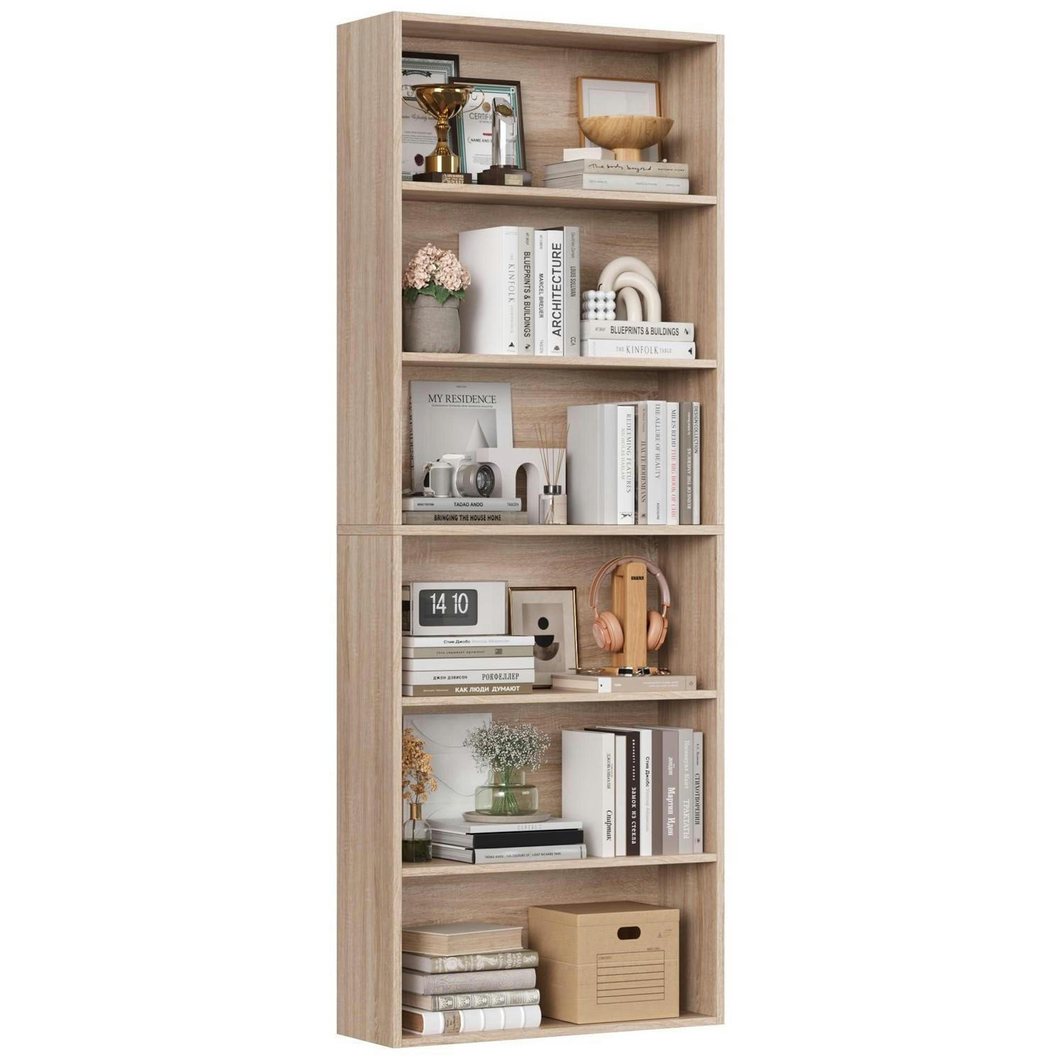 BÜCHERREGAL Helleiche 180 x 60 x 23,5 cm - Sandfarben, Holzwerkstoff (60/180/23.5cm)