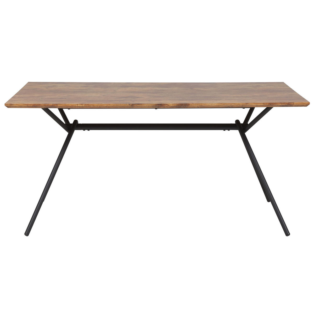 ESSTISCH 160/90/75 cm Dunkelbraun, Schwarz Rechteckig Amsterdam - Dunkelbraun, Holzwerkstoff (160/90/75cm) - Beliani