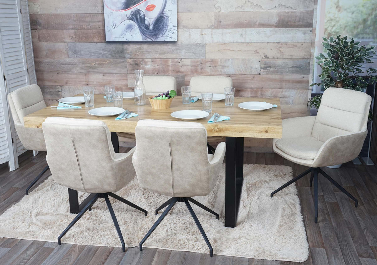 ESSZIMMERSTUHL Cremeweiß - Weiß, Textil (60/89/54cm) - MCW