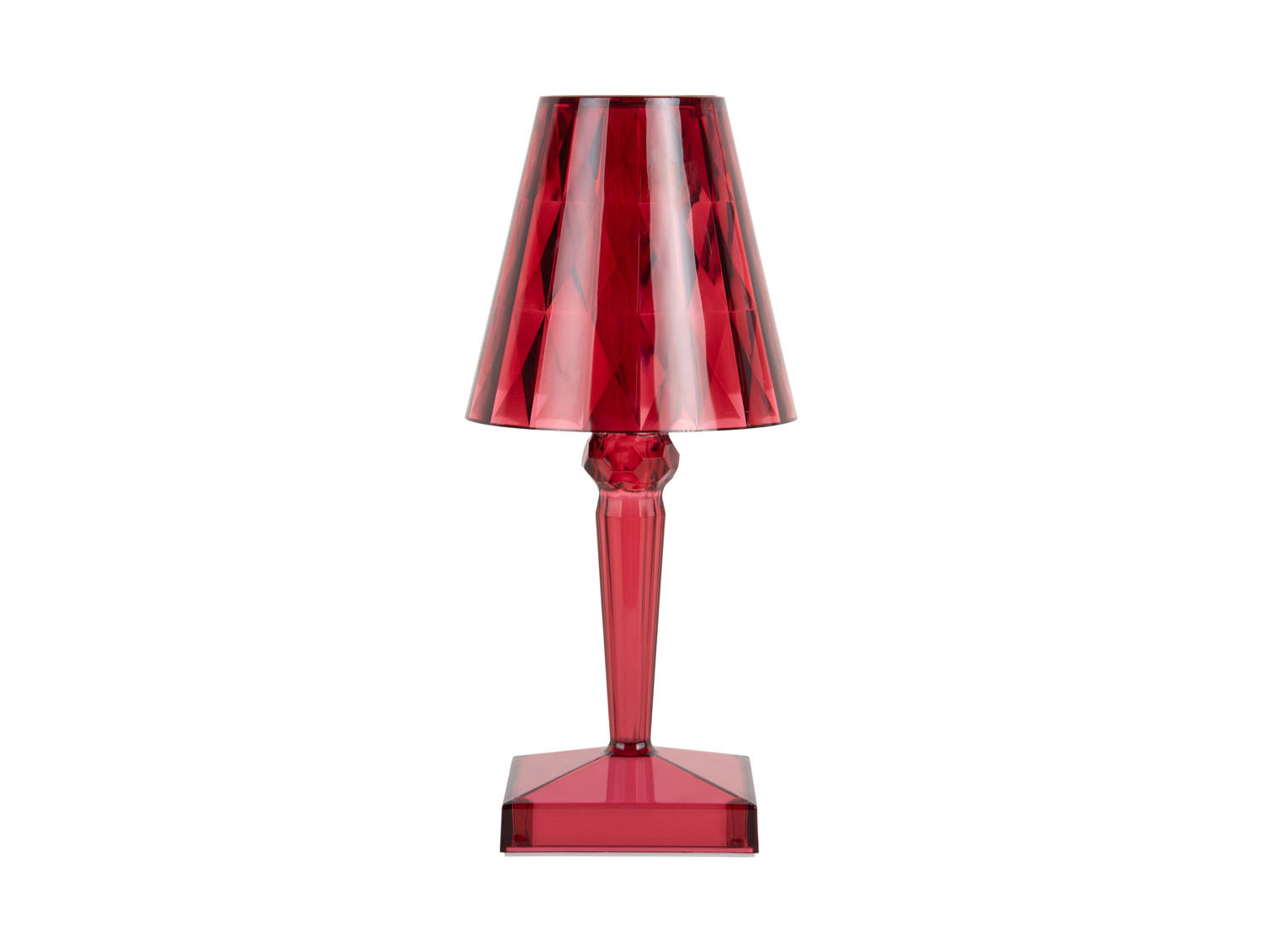 TISCHLAMPE Gem 10/10/25 cm - Rot, Kunststoff (10/10/25cm) - Leitmotiv
