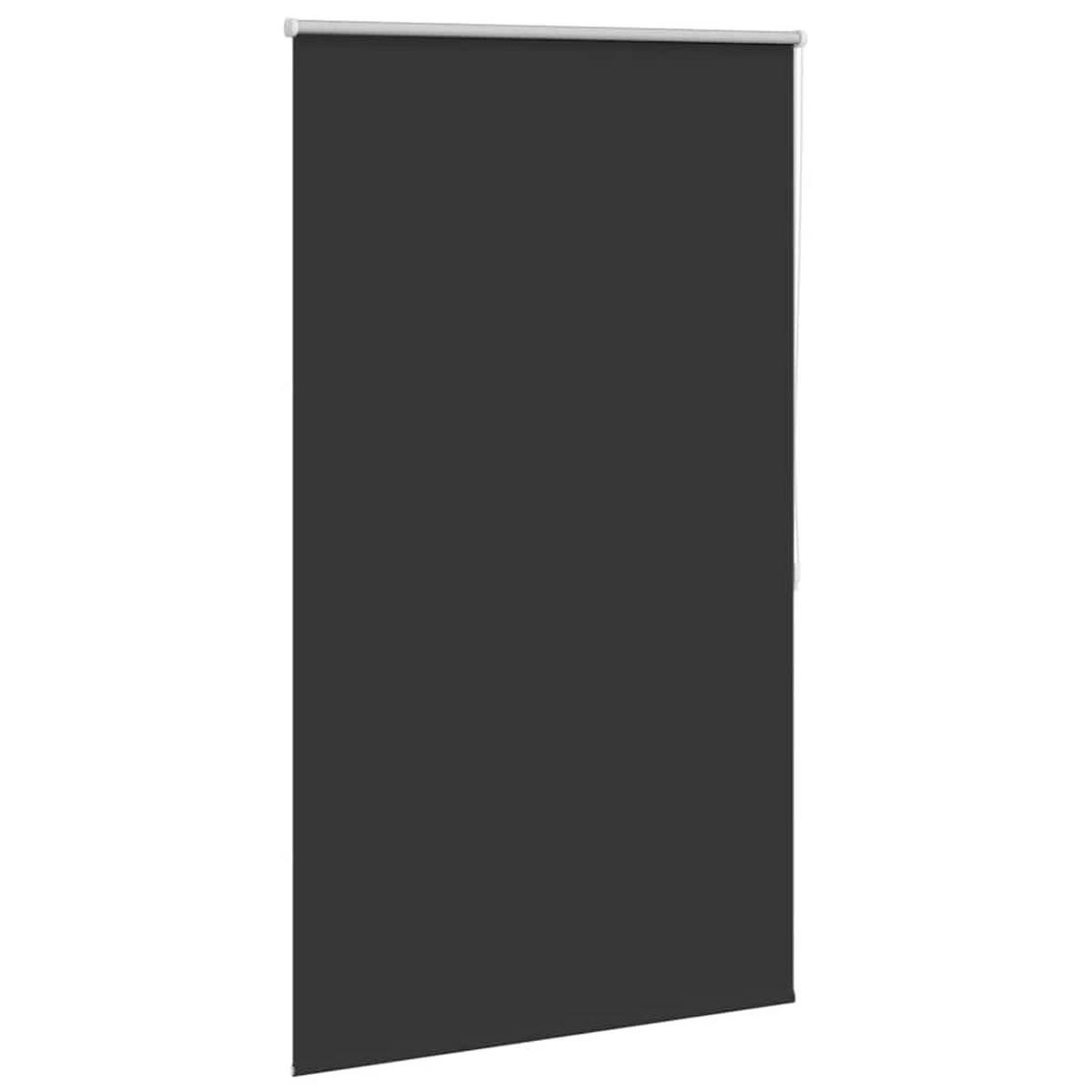 VERDUNKELUNGSROLLO 124,4/175 cm Stoffbreite 120 cm aus Polyester Schwarz - Schwarz, Textil (120/1/175cm) - vidaXL