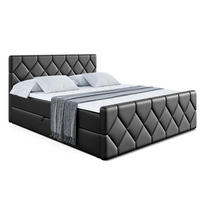 BOXBETT CATOR-Z - 120x200 cm - H3 - Schwarz Hochglanz - Schwarz Hochglanz, Holzwerkstoff (120/200cm) - ALTDECOR