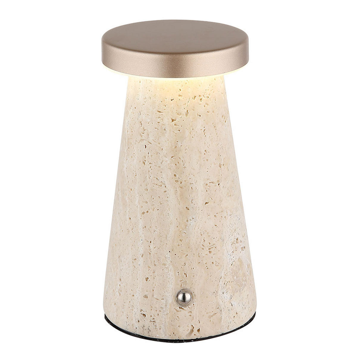 LED TISCHLEUCHTE Travertin Beige - Braun, Metall (9/9/16cm) - Globo Lighting