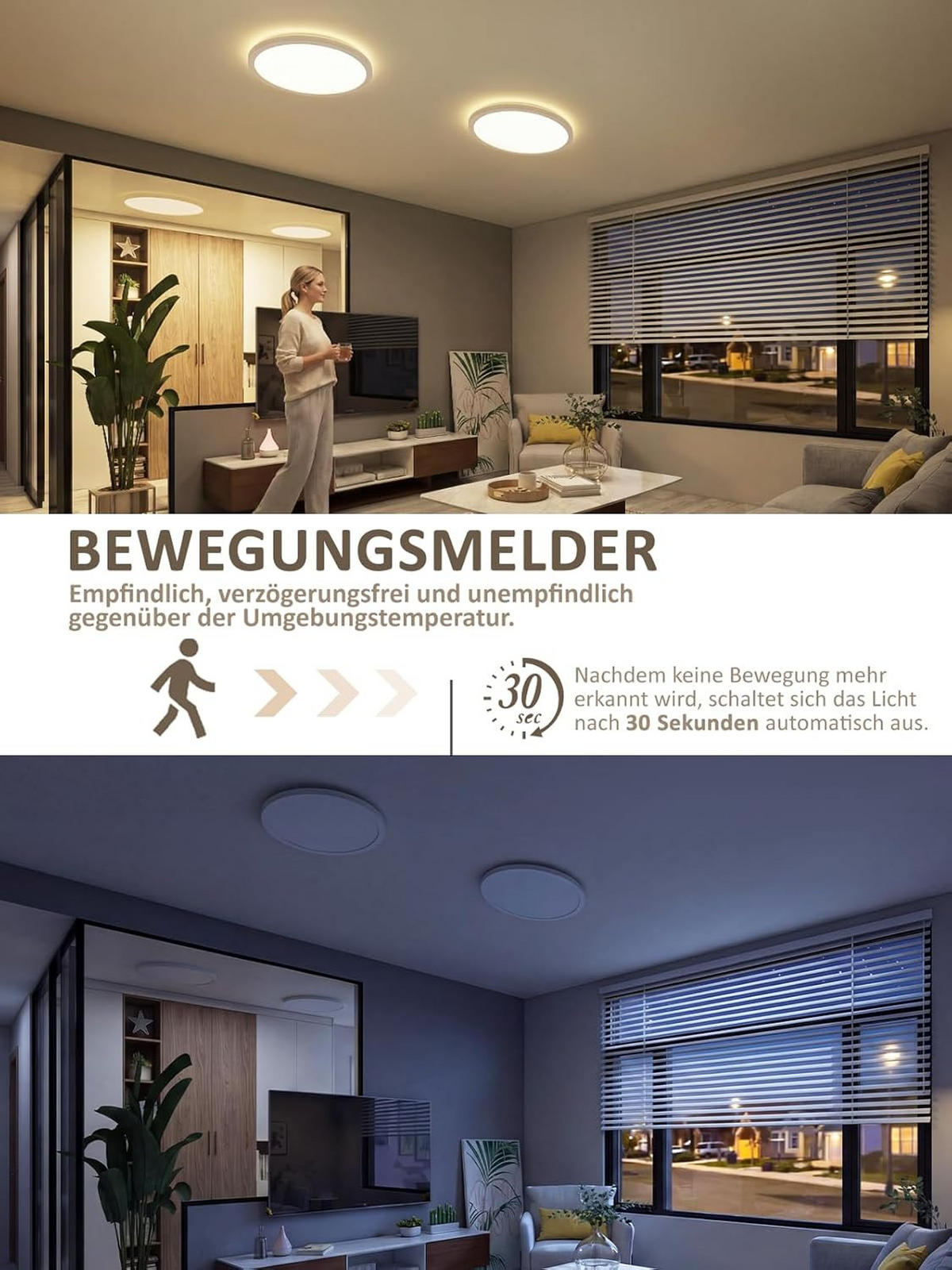 LED-DECKENLEUCHTE 29.3/29.3/3cm - Weiß, Kunststoff (29.3/29.3/3cm) - Nettlife