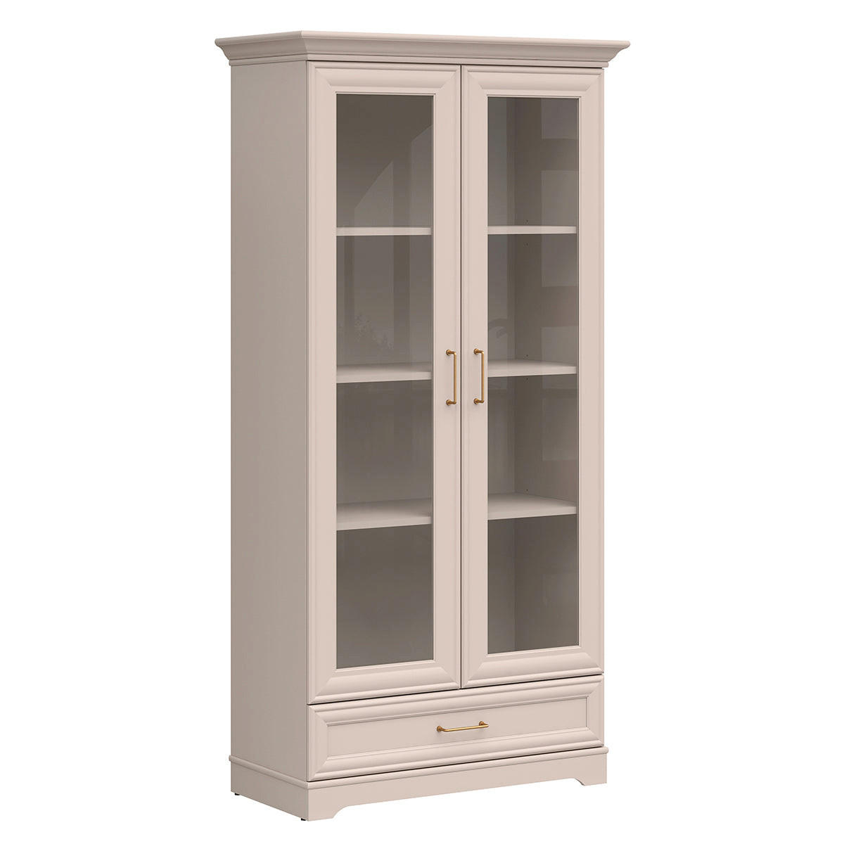 GESCHIRRSCHRANK Perle Kaschmir - Beige, Holzwerkstoff (99.5/197/47cm) - Petits-meubles