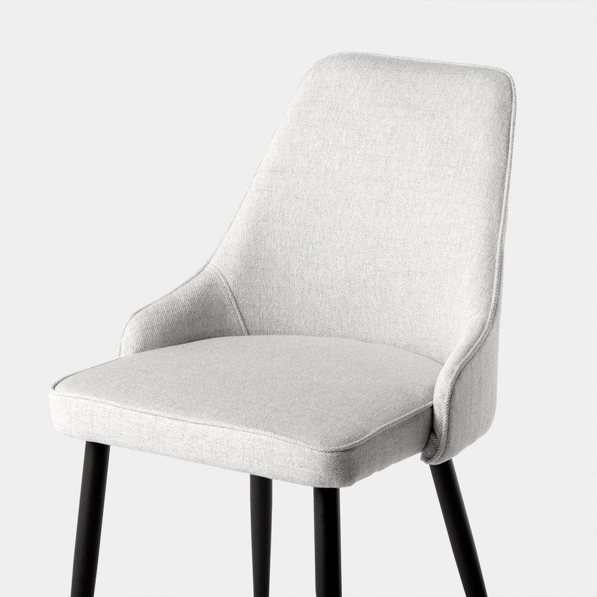 ESSZIMMERSTUHL Nika Grau 52 cm x 87 cm - Grau, Textil (52/87/58cm) - Klast Home