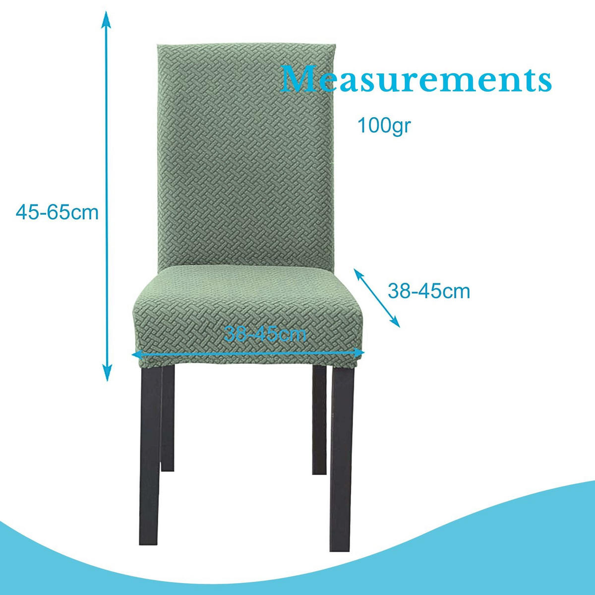 STUHLHUSSE (2-tlg. Set) - Grün, Kunststoff (1/38cm)