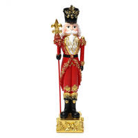 NUSSKNACKER Figur B13 x T12 x H51.5 cm - Rot, Naturmaterialien (12/51.5/13cm) - Hometopia