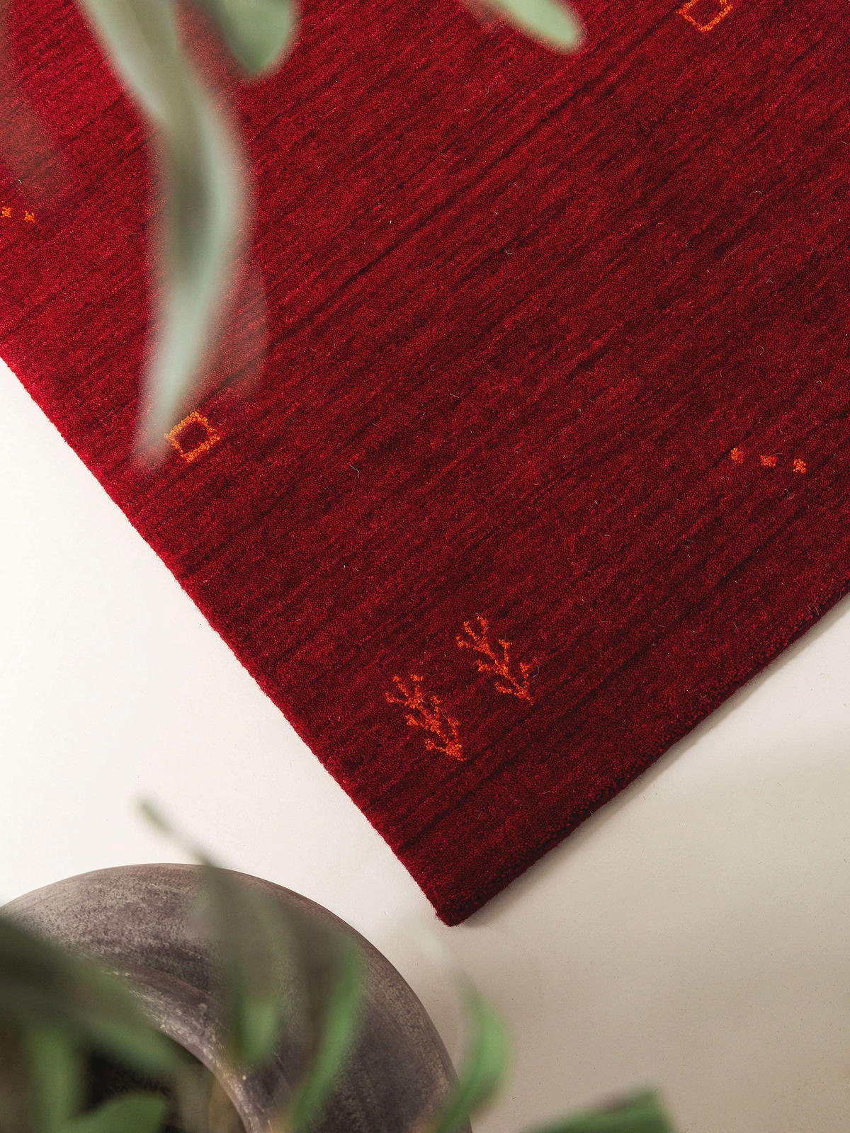 WOLLTEPPICH-LÄUFER Jamal Rot 80x250 cm - Rot, Textil (80/250cm) - benuta Nest
