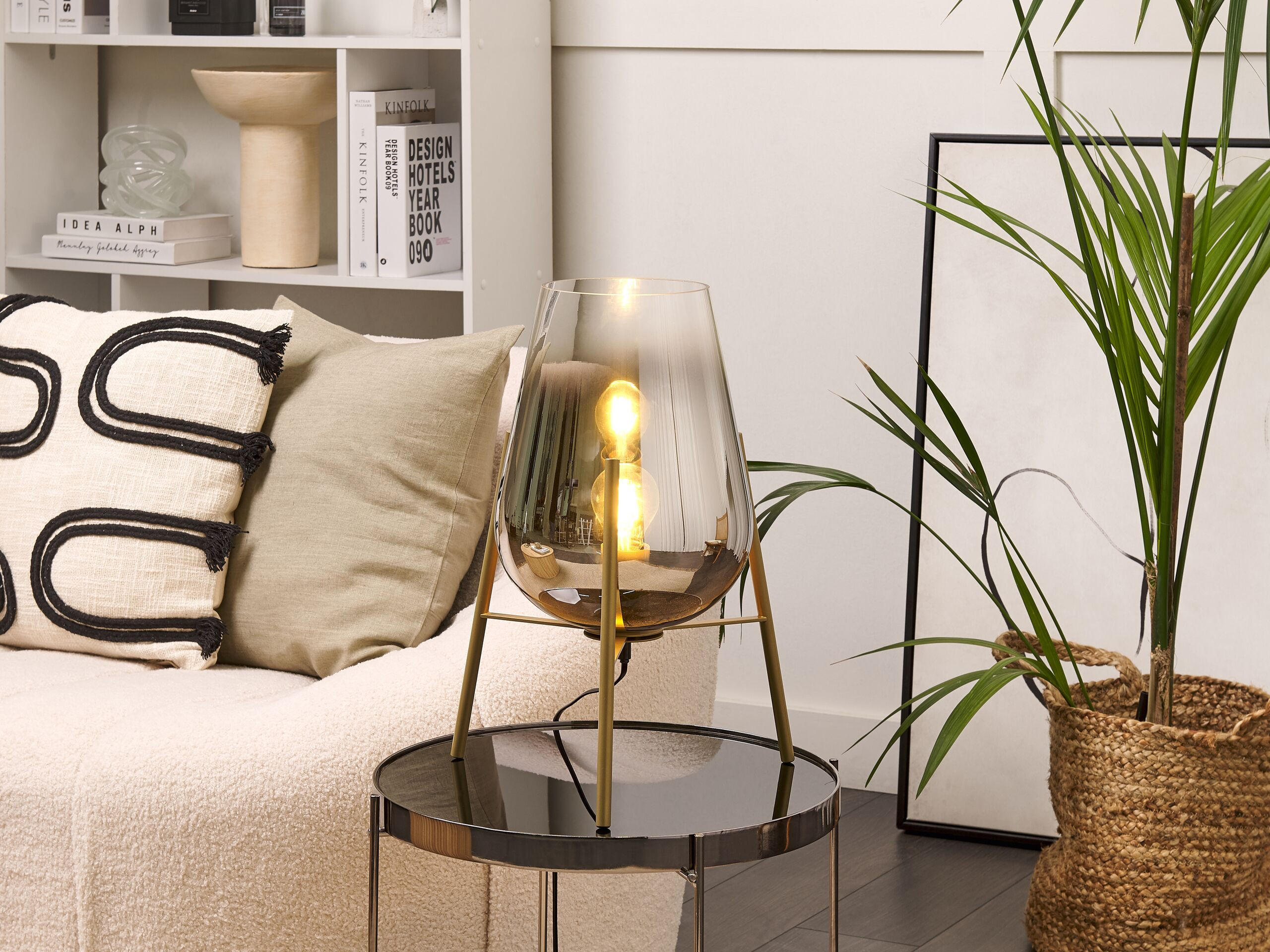 TISCHLAMPE Mena 55/55/44 cm - Goldfarben, Metall (55/55/44cm) - Beliani