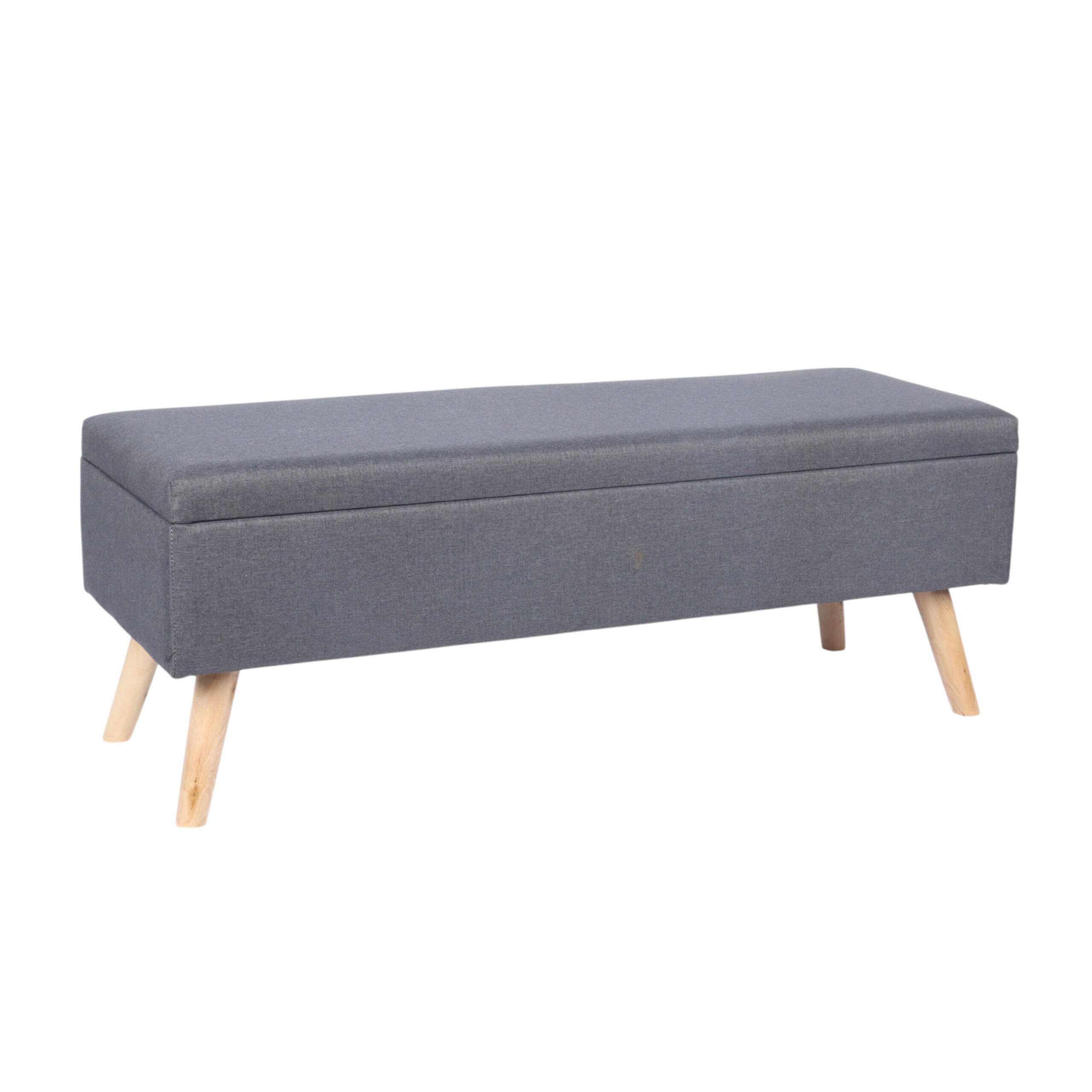 SITZBANK - Grau, Holz/Holzwerkstoff (110/40/40cm) - Relaxdays
