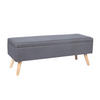 SITZBANK - Grau, Holz/Holzwerkstoff (110/40/40cm) - Relaxdays