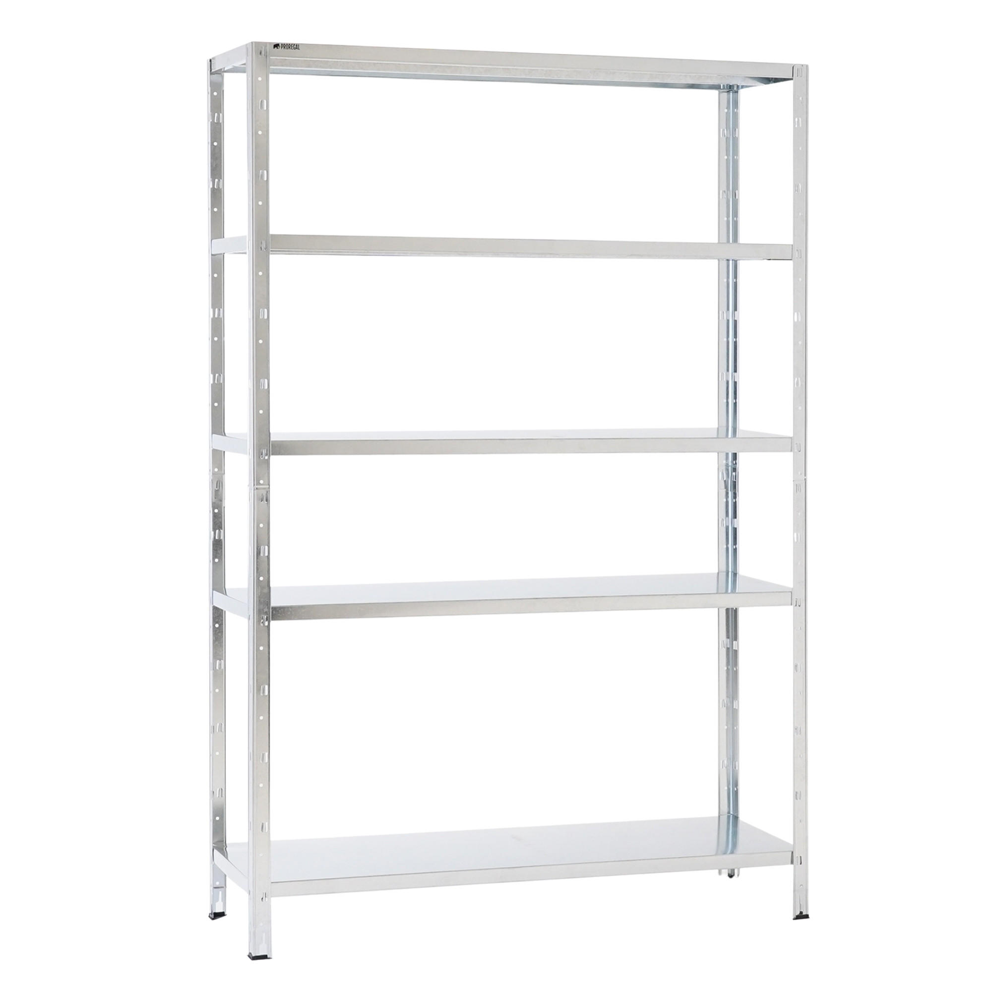 SCHWERLASTREGAL Ares HxBxT 180x120x40cm 5 Stahlplatten-Ebenen Fachlast 125 kg Verzinkt - Silberfarben, Metall (120/180/40cm) - PROREGAL