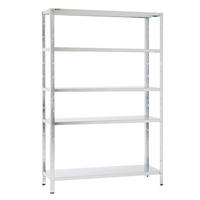 SCHWERLASTREGAL Ares HxBxT 180x120x40cm 5 Stahlplatten-Ebenen Fachlast 125 kg Verzinkt - Silberfarben, Metall (120/180/40cm) - PROREGAL