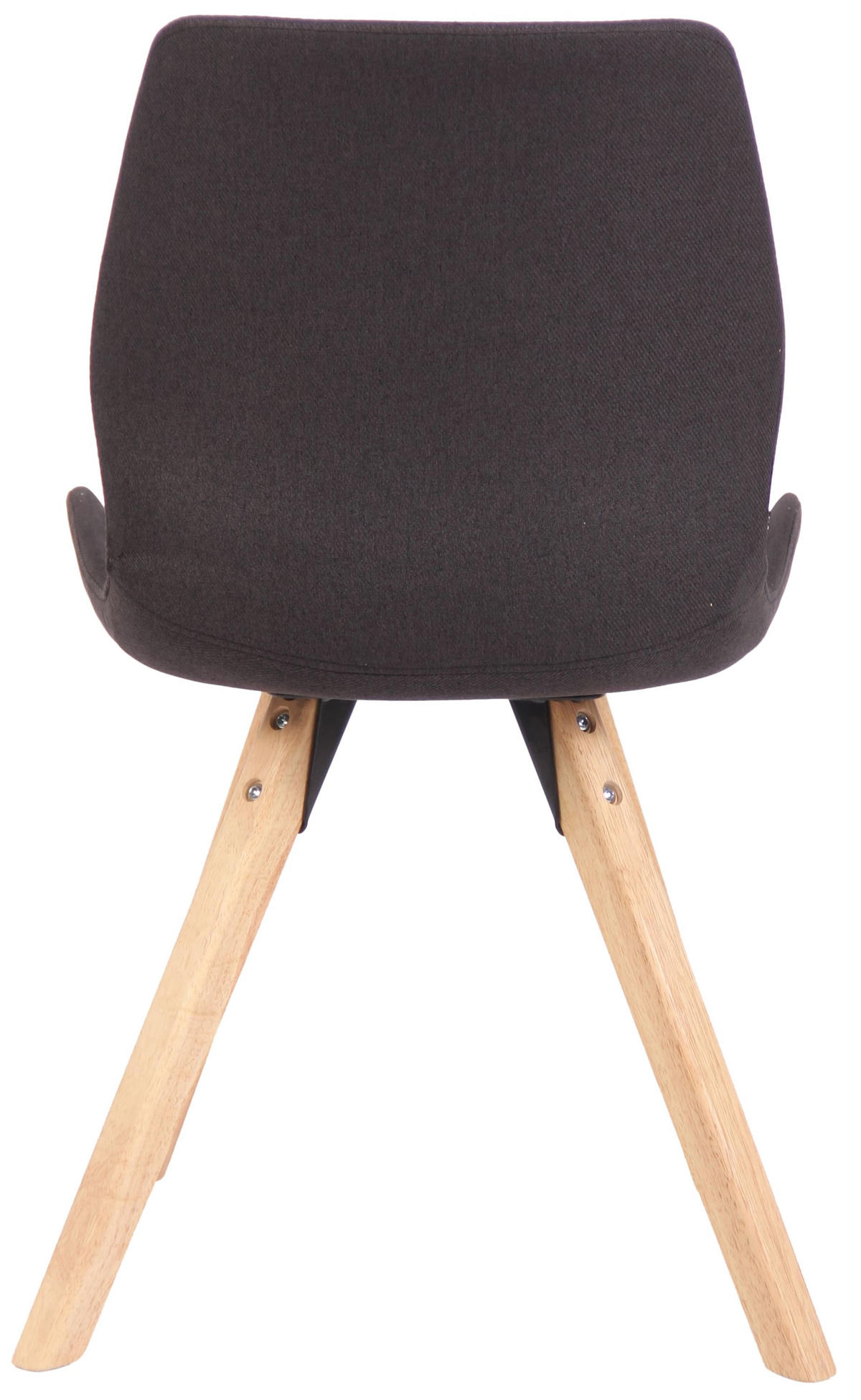 STUHL Stoff schwarz - Eukalyptusholzfarben/Schwarz, Holz/Textil (49/87.5/58cm) - CLP