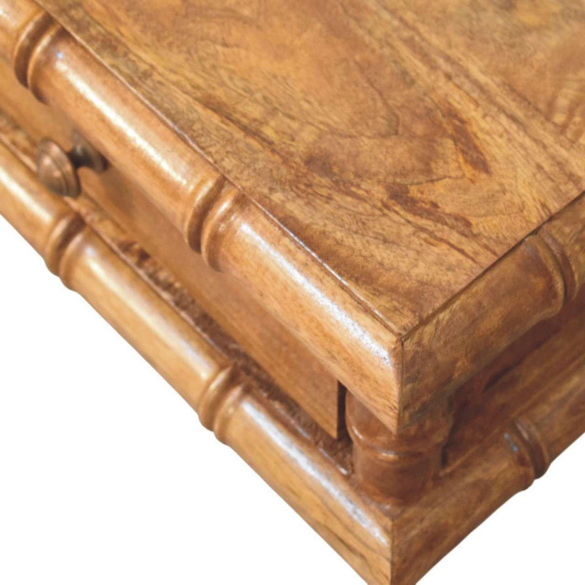 KONSOLE Mit Amber Oak Finish, 2 Schubladen - Braun, Holz (80/18/32cm) - Artisan Furniture