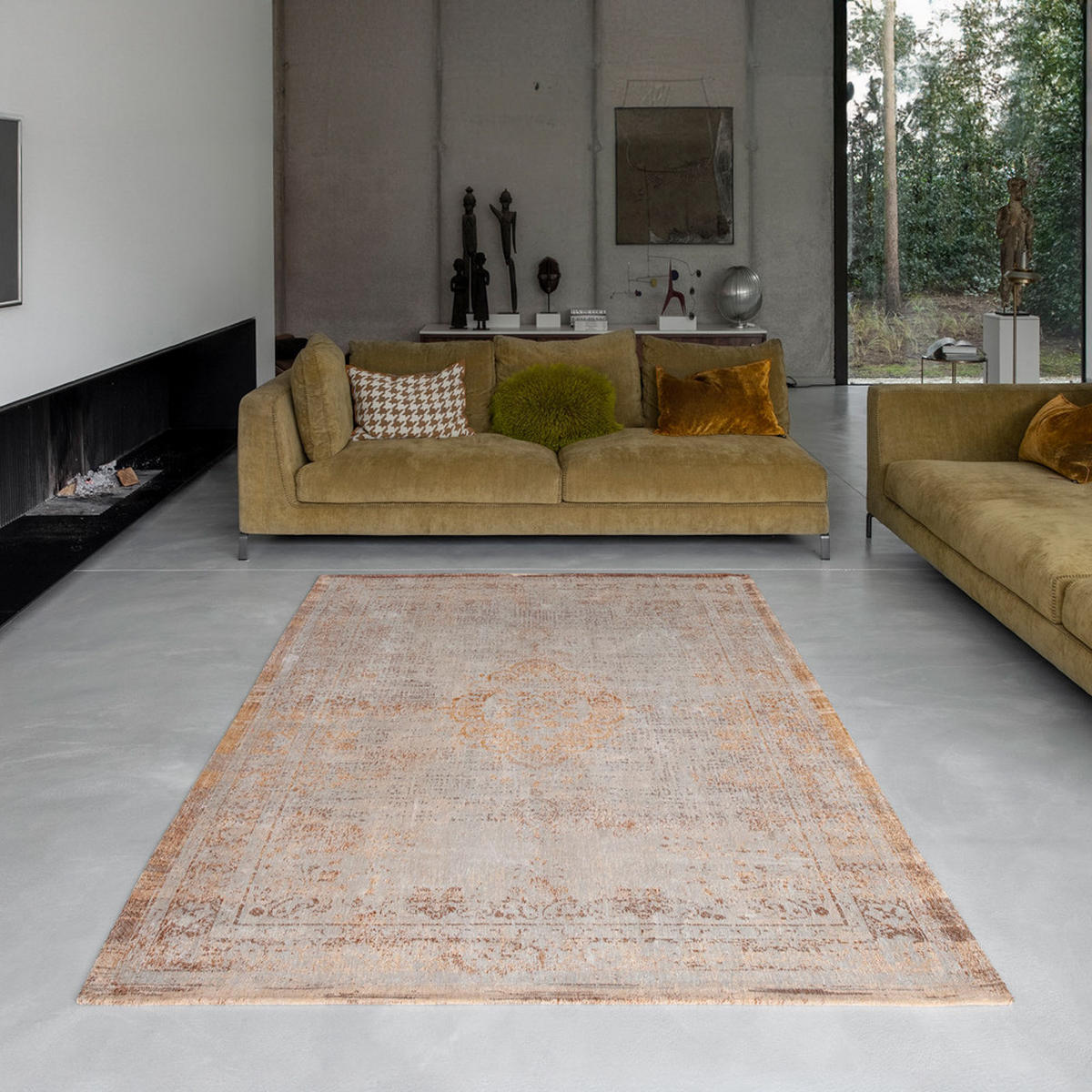 TEPPICH Salmon Fading World 280/390 cm - Gelb, Textil (280/390cm) - Louis De Poortere