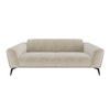 SOFA 3-SITZER Texturierter Samt Beige 220cm - Beige, Textil (220/74/90cm) - Sia Home