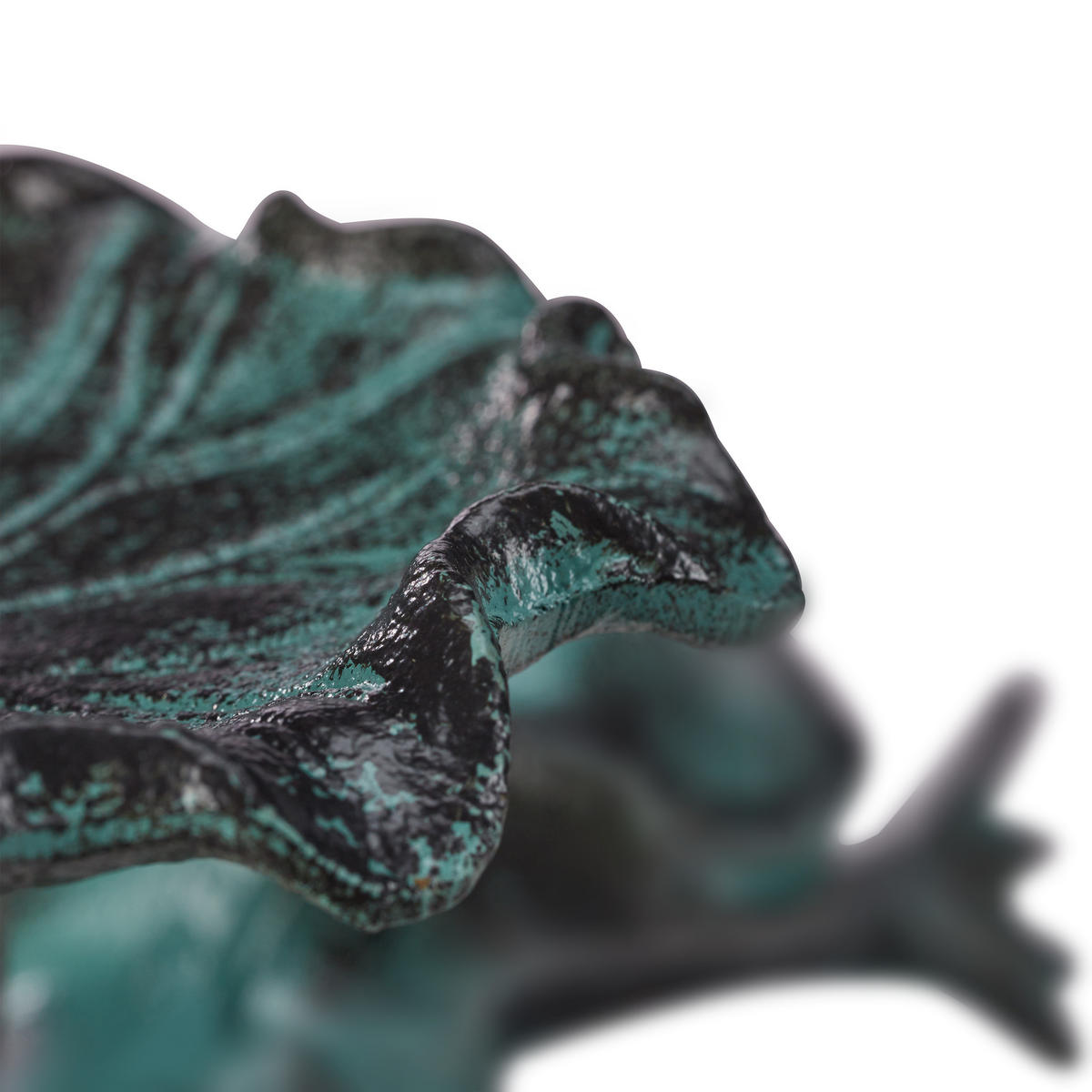 GARTENFIGUR Frosch - Dunkelgrün, Metall (22/30/10cm) - Relaxdays